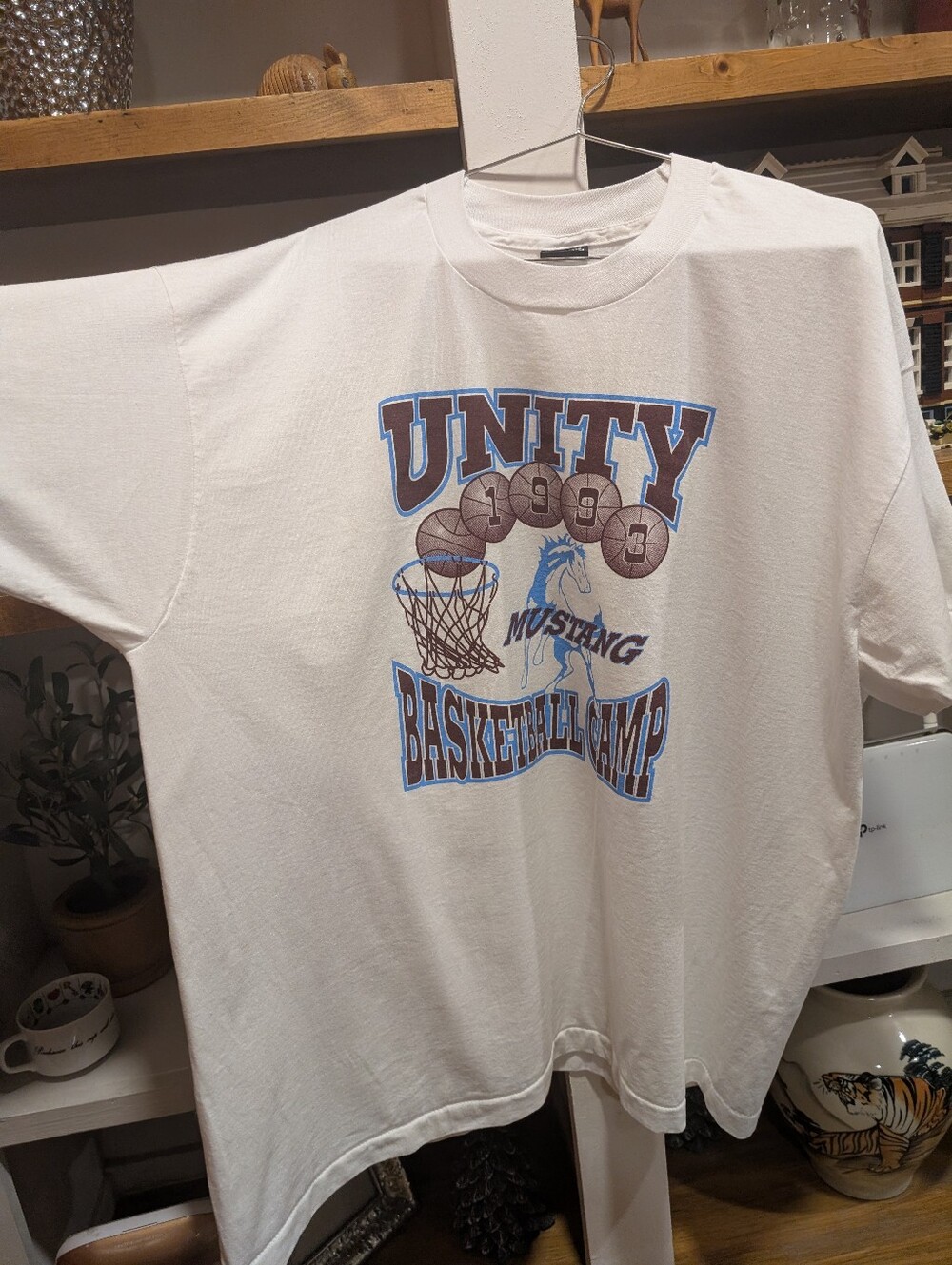 Vintage Single Stitch Unity Basketball Camp White T-shirt Size XXL